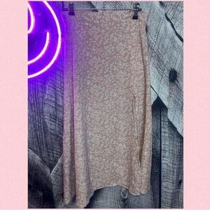 SHEIN Pink Floral A-Line Skirt